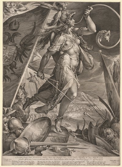 Bellona johti keisarin armeijoita turkkilaisia vastaan, 1600. tekijältä Jan Muller