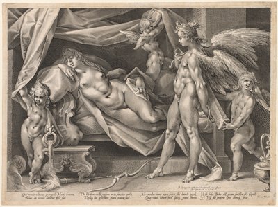 Cupid ja Psyche, n. 1600. tekijältä Jan Muller