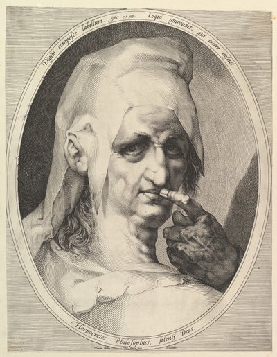Harpokrates, filosofi, n. 1611. tekijältä Jan Muller