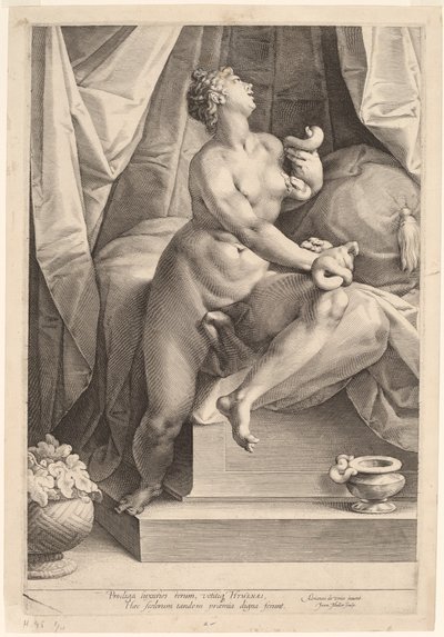 Kleopatra tekijältä Jan Muller, after Adriaen de Vries