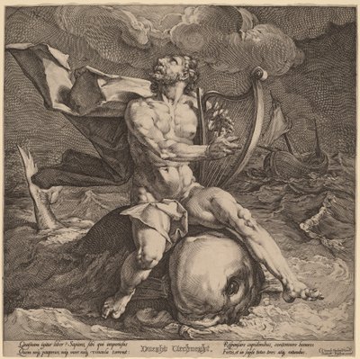 Arion delfiinillä tekijältä Jan Muller, after Cornelis Cornelisz van Haarlem