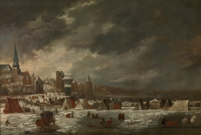 Jäätynyt Scheldt Antwerpenissä tekijältä Jan Peeters