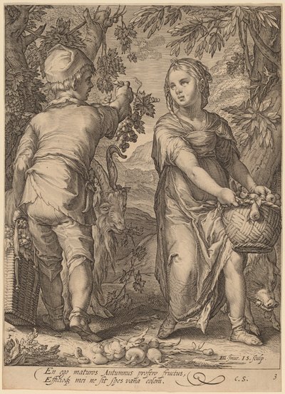 Syksy tekijältä Jan Pietersz Saenredam after Hendrik Goltzius