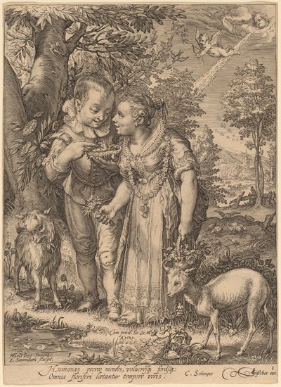 kevät tekijältä Jan Pietersz Saenredam after Hendrik Goltzius