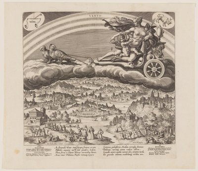 Venus, kirjasta Seitsemän planeettaa tekijältä Jan Sadeler I