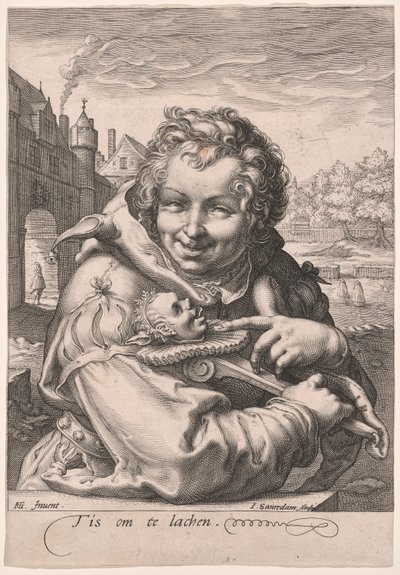 Fool Holding a Staff (naurun vuoksi) tekijältä Jan Saenredam