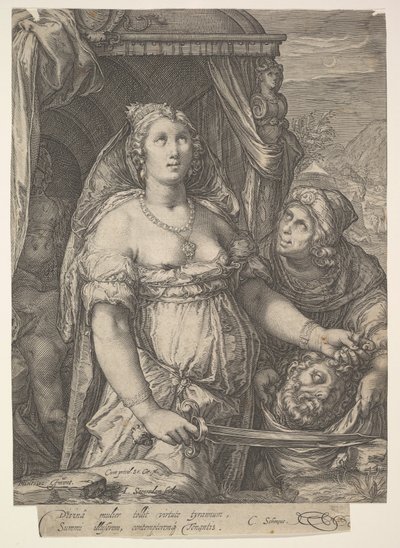 Judith ja Holofernesin pää, 15751607. tekijältä Jan Saenredam