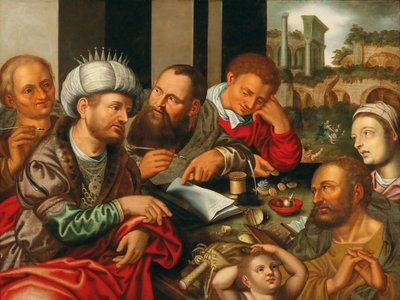 Vertaus armottomasta velkojasta, 1500-luvun puoliväli. tekijältä Jan Sanders Hemessen van