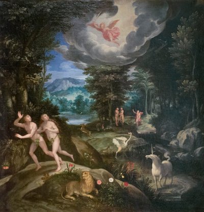 Karkotus maallisesta paratiisista, noin 1586-89 (öljy kankaalle). tekijältä Jan Soens