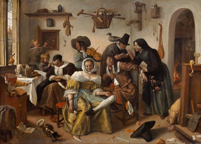 Varo ylellisyyttä ("In Weelde Siet Toe") tekijältä Jan Steen