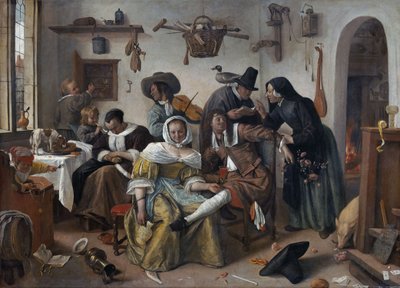 Varo ylellisyyttä ("In Weelde Siet Toe") tekijältä Jan Steen
