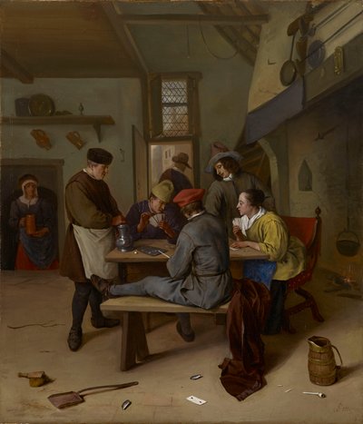 Kortinpelaajat tavernassa tekijältä Jan Steen