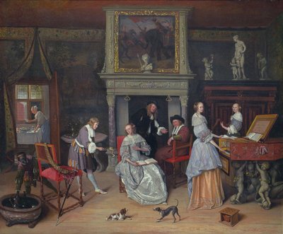 Fantasia sisustus Jan Steenin ja Gerrit Schoutenin perheen kanssa tekijältä Jan Steen