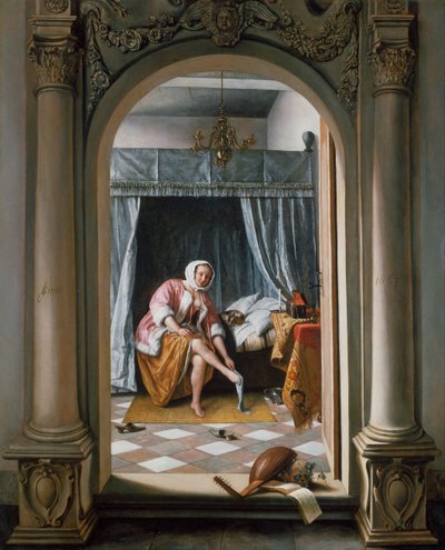 Nainen hänen vessassaan tekijältä Jan Steen