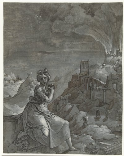 Cassandra suree Troijan tuhoa 1550-55 tekijältä Jan Swart Van Groningen