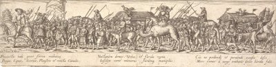 Sotilaiden usko matkatavaravaunuineen ja Kuolema hevosen selässä tekijältä Jan Theodor de Bry