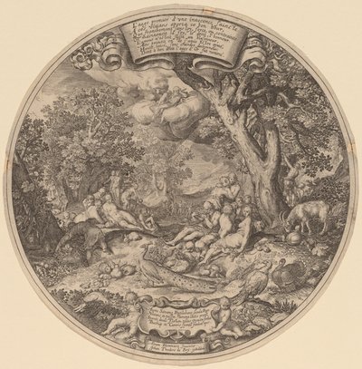 Kultainen ikä tekijältä Jan Theodor de Bry after Abraham Bloemaert after Nicolaes