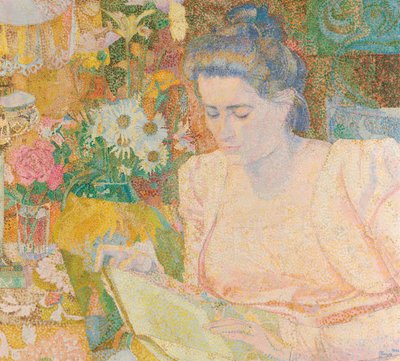 Rouva Marie Jeannette de Langen muotokuva, n. 1900 tekijältä Jan Toorop