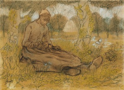 Nuori tyttö keväällä, n. 1885-90 tekijältä Jan Toorop