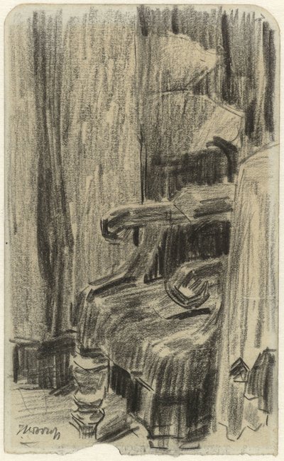 Nojatuoli osittain verholla peitetty tekijältä Jan Toorop