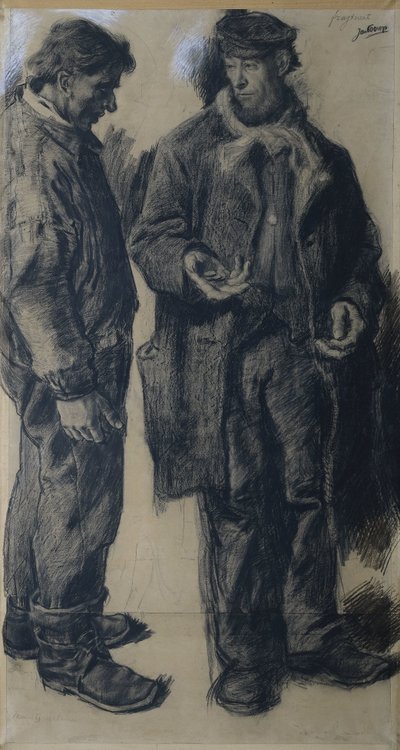 "Mauvais salaire": Kaksi työmiestä tekijältä Jan Toorop