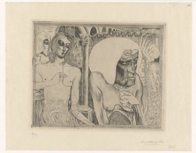 Vanha nainen nuorten naisten ympäröimänä Naisen nuoruus ja ikä (alkuperäinen nimi) tekijältä Jan Toorop