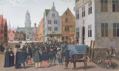 Ecce Homo (Kristus näytettiin ihmisille) n. 1565 (öljy kankaalle) tekijältä Jan Van Wechelen