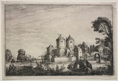 Linna kahdella tornilla, 1616. tekijältä Jan Van de Velde