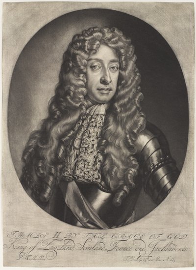 "James II Jumalan armosta Englannin, Skotlannin, Ranskan ja Irlannin kuningas jne.?", 1685 noin tekijältä Jan Verkolje