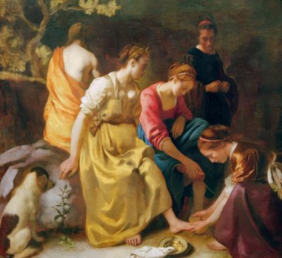 Diana seuralaistensa kanssa tekijältä Jan Vermeer van Delft