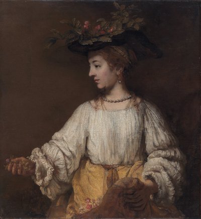 Flora - Rembrandt van Rijnin maalaus tekijältä Johannes Vermeer