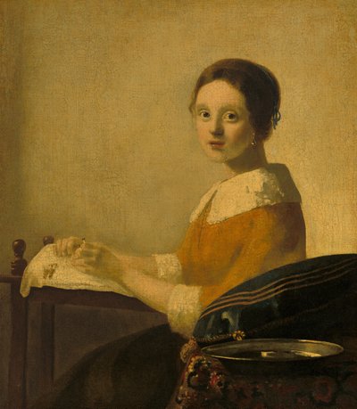 The Lacemaker, c. 1925 tekijältä Johannes Vermeer