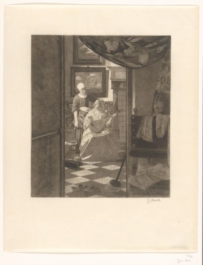 The Love Letter (alkuperäinen nimi) tekijältä Jan Veth (signed by artist)