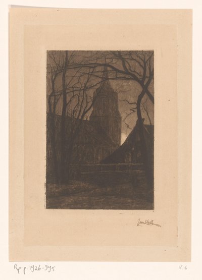 Kirkko Larenissa tekijältä Jan Veth (signed by artist)