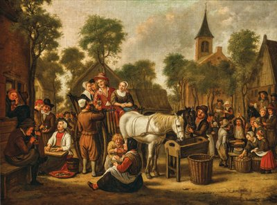 Jan Victorin markkinakuva 1650-luvulta tekijältä Jan Victors