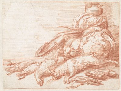 Natura morta amb acabat de llebre i aus de corral tekijältä Jan Weenix (possibly)