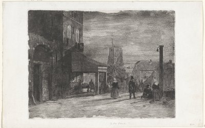 Näkymä Saint Martinin kirkolle Woudrichemissa tekijältä Jan Weissenbruch