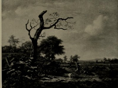 Hollanti: Maisema lepäävine metsästäjineen Lehtitön puu (The Leafless Tree) tekijältä Jan Wijnants