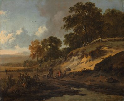 Maisema metsästäjineen, noin 1660-80 (öljy kankaalle). tekijältä Jan Wijnants