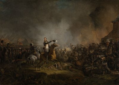Oranje, Quatre-Bras, 16. kesäkuuta 1815 tekijältä Jan Willem Pieneman