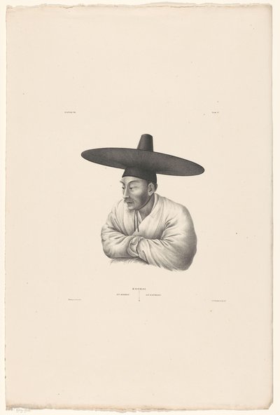 Korealaisen kauppiaan muotokuva Koorai / Kauppias / Ein Kaufmann (otsikko esineessä) tekijältä Jan Willem Vlaanderen