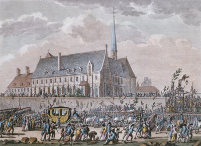 Ranskan kuninkaallinen perhe ohittaa Passyn luostarin matkallaan Versailles