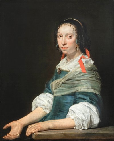 ""Nuoren naisen muotokuva"" (Nuoren naisen muotokuva) Jan de Brayn (n. 1627-1697) maalaus tekijältä Jan de Bray