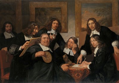 Pyhän Luukkaan killan kuvernöörit, Haarlem, 1675 tekijältä Jan de Bray