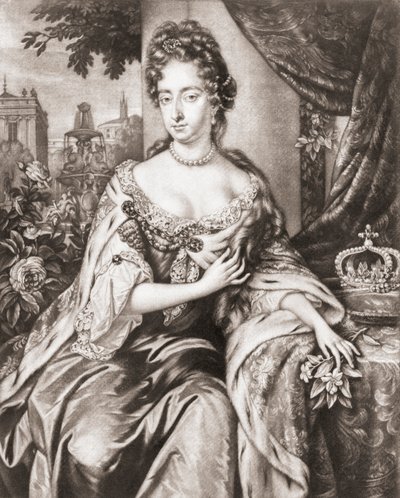 Englannin, Skotlannin ja Irlannin kuningatar Mary II. tekijältä Jan or Verkolye (after) Verkolje