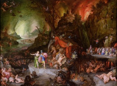 Aeneas ja Sibylla alamaailmassa tekijältä Jan the Elder Brueghel