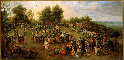 Kansantanssi arkkiherttujen edessä ... (maalaus kankaalle) tekijältä Jan the Elder Brueghel