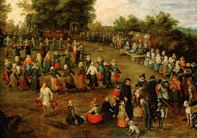 Kansantanssi arkkiherttujen edessä ... (maalaus kankaalle) tekijältä Jan the Elder Brueghel