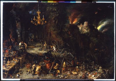Brueghel Jan I:n (1568-1625) tulipalo 1621 (öljy kankaalle) tekijältä Jan the Elder Brueghel