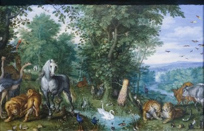 Eedenin puutarha tekijältä Jan the Elder Brueghel